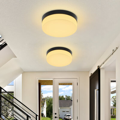 East Urban Home 2 Pack Flush Mount Ceiling Light Fixture 5CCT (3000K-6000K) & Dimmable Super Bright LED Ceiling Lights 12 Inch Ceiling Lamp For Kitchen Hallway Bedro