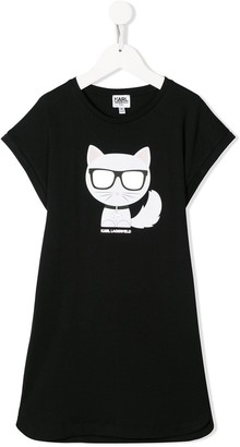 Karl Lagerfeld Paris Choupette cat print T-shirt dress