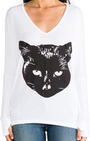 Thumbnail for your product : Lauren Moshi Shelly Cat Head Draped V-Neck