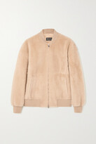 Cashmere-trimmed Shearling Bomber 