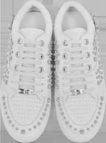 Thumbnail for your product : Jimmy Choo Roman White Leather Low Top Sneaker w/Studs