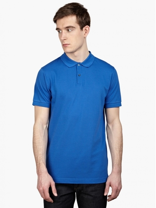 Sunspel Men’s Blue Jersey Polo Shirt