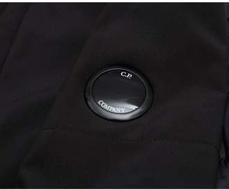 C.P. Company Soft Shell Quilt Arm Lens Hooded Jacket Colour: BLACK, Siz