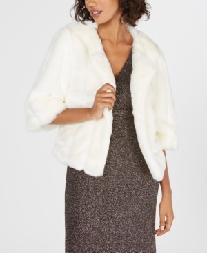 calvin klein white fur jacket