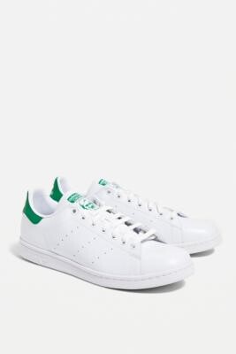 adidas White & Green Stan Smith Trainers - White UK 9 at Urban Outfitters -  ShopStyle