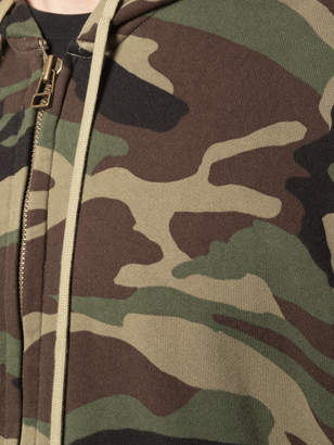 Faith Connexion camouflage print zipped hoodie