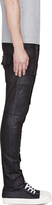 Thumbnail for your product : Rick Owens Black Coated Memphis Patch Cargos