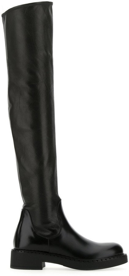 prada over knee boots