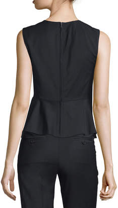 Theory Kalsing Cl. Continuous Peplum Top, Black