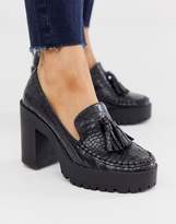 Thumbnail for your product : London Rebel chunky platform shoes in black croc