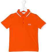 Thumbnail for your product : Boss Kids striped collar polo shirt