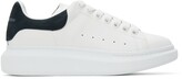 Thumbnail for your product : Alexander McQueen White & Navy Oversized Sneakers