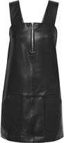 Thumbnail for your product : BA&SH Ludivine Zip-detailed Textured-leather Mini Dress