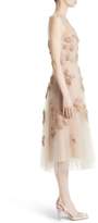Thumbnail for your product : Carolina Herrera Sequin Leaf Tulle Midi Dress