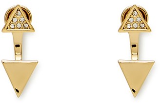 Rebecca Minkoff Double Triangle Front Back Earring