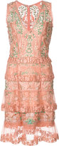 Marchesa Notte floral sheer layered d 