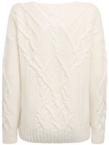 Thumbnail for your product : Ermanno Scervino Crystals Embellished Knit V Neck Sweater