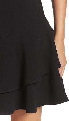 Eliza J Cap Sleeve Tiered Drop Waist A-Line Dress