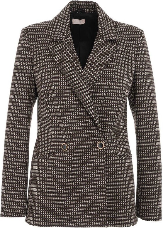 Liu Jo Graphic Printed Double Breasted Jacket
