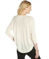 Thumbnail for your product : Qi cream cashmere 'Ella' hi-lo hem long sleeve sweater