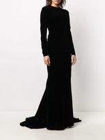 Thumbnail for your product : Haider Ackermann Velvet-Effect Long-Sleeved Gown