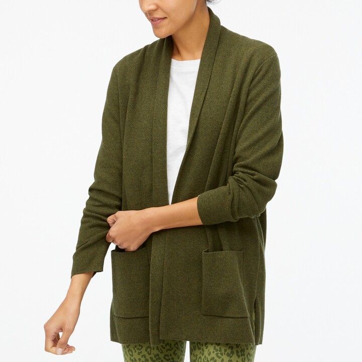 green sweater blazer