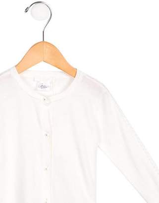 Chloé Girls' Eyelet-Paneled Button-Up Cardigan w/ Tags