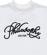 Thumbnail for your product : Philosophy di Lorenzo Serafini Logo Embroidered Cotton Blend Sweatshirt