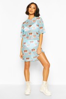 Thumbnail for your product : boohoo Cherub Print Mesh T-Shirt Dress