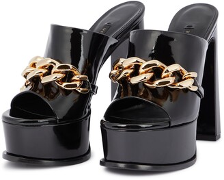Versace Medusa Chain leather platform sandals