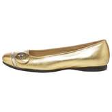 Gold Leather Ballet Flats 