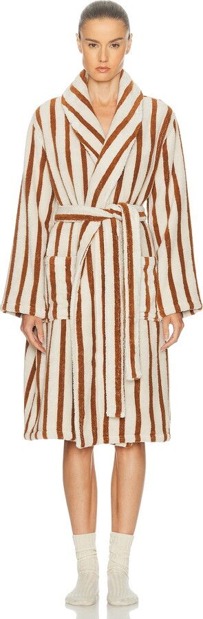 Parachute Terry Stripe Robe in Cognac