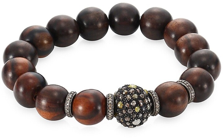 Barsly 8 mm Natural Wood Beads Bracelets Men Black Ethnic Meditation White Bracelet Women Prayer Jewelry Yoga Bracelet 