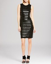 Thumbnail for your product : Vince Camuto Faux Leather Stripe Sheath