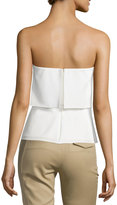 Thumbnail for your product : Halston Strapless Flounce Top, Chalk