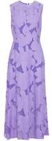 Thumbnail for your product : Diane von Furstenberg Fluted Fil Coupe Chiffon Midi Dress