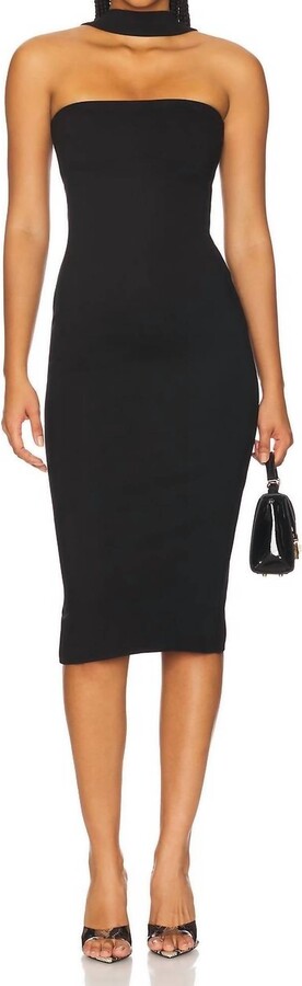 Amanda Uprichard Kimana Midi Dress In Black