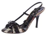 Thumbnail for your product : Burberry Nova Check Leather Sandals