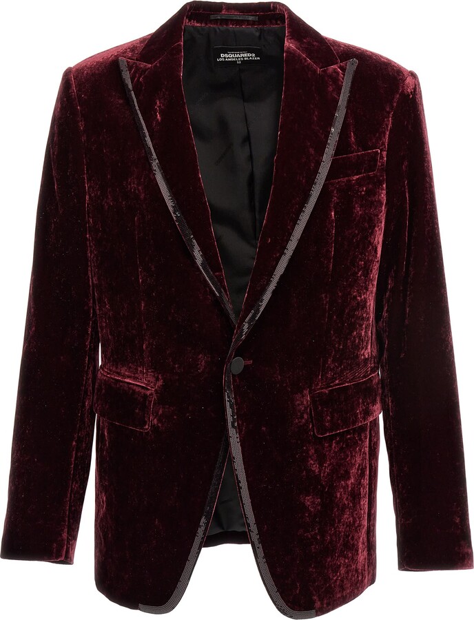 Louis Vuitton Single-Breasted Blazer in Burgundy Cotton Dark red ref.871270  - Joli Closet