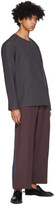 Thumbnail for your product : Ferragamo Burgundy Linen Gabardine Trousers
