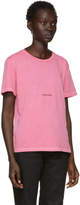 Thumbnail for your product : Saint Laurent Pink Rive Gauche Logo T-Shirt