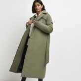 Thumbnail for your product : River Island Womens Khaki belted puffer trench coat