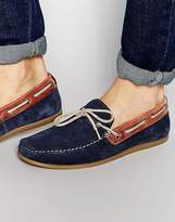 Thumbnail for your product : Red Tape Driving Loafers In Blue Suede