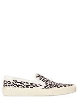 Thumbnail for your product : Saint Laurent Skate Canvas Leopard Printed Sneakers