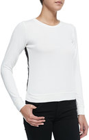 Thumbnail for your product : Alice + Olivia Lace-Back Shrunken Knit Sweater