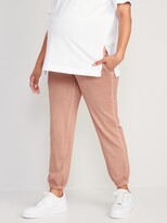 Thumbnail for your product : Old Navy Maternity Rollover-Waist Garment-Dyed Sweatpants