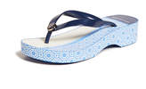 Thumbnail for your product : Tory Burch Cutout Wedge Flip Flops