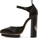 Thumbnail for your product : Christopher Kane Black Leather Holographic Platform Heels
