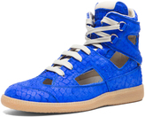 Thumbnail for your product : Maison Martin Margiela 7812 Maison Martin Margiela Embossed Suede Sneakers in Blue