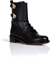 Thumbnail for your product : Valentino Leather Animalia Combat Boots